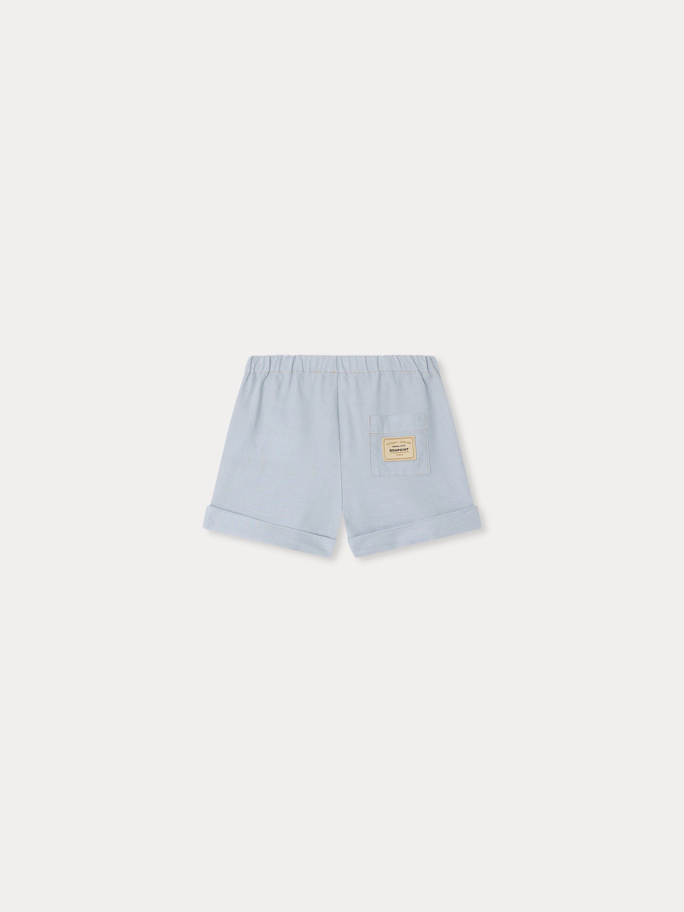 Ecady sky blue shorts in organic cotton