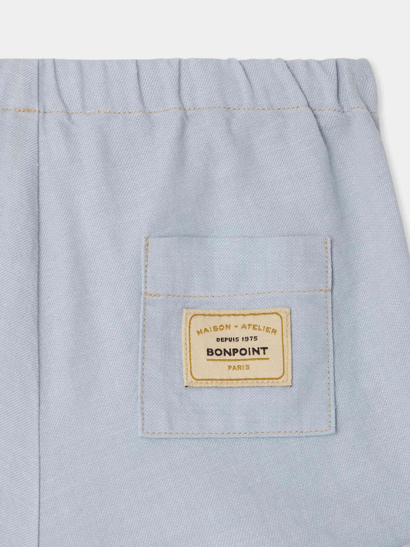 Ecady sky blue shorts in organic cotton