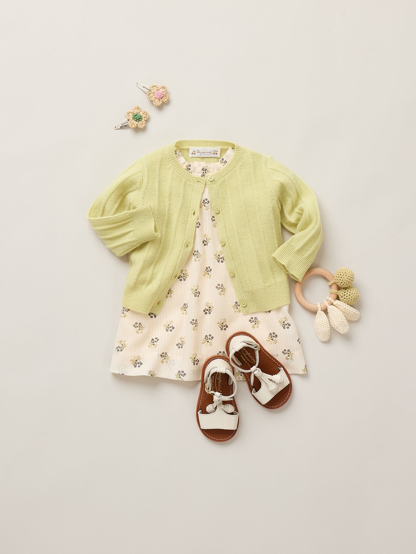 Leander round neck cashmere cardigan