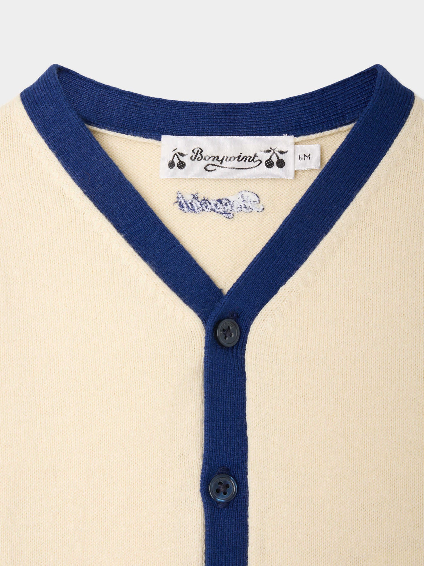 Tahiel V-neck cardigan in organic cotton and cashmere