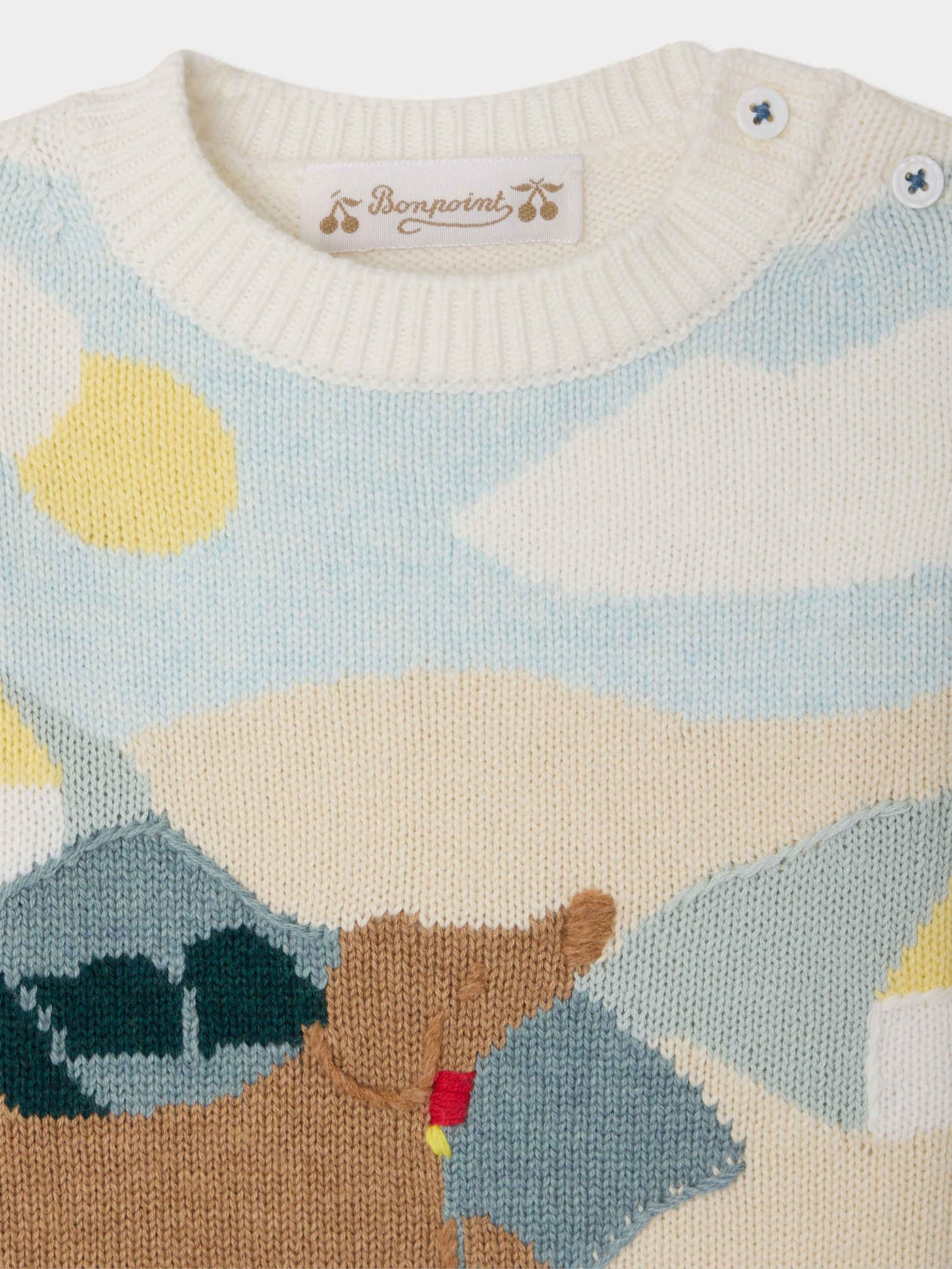 Almire hand-embroidered dog sweater in organic cotton