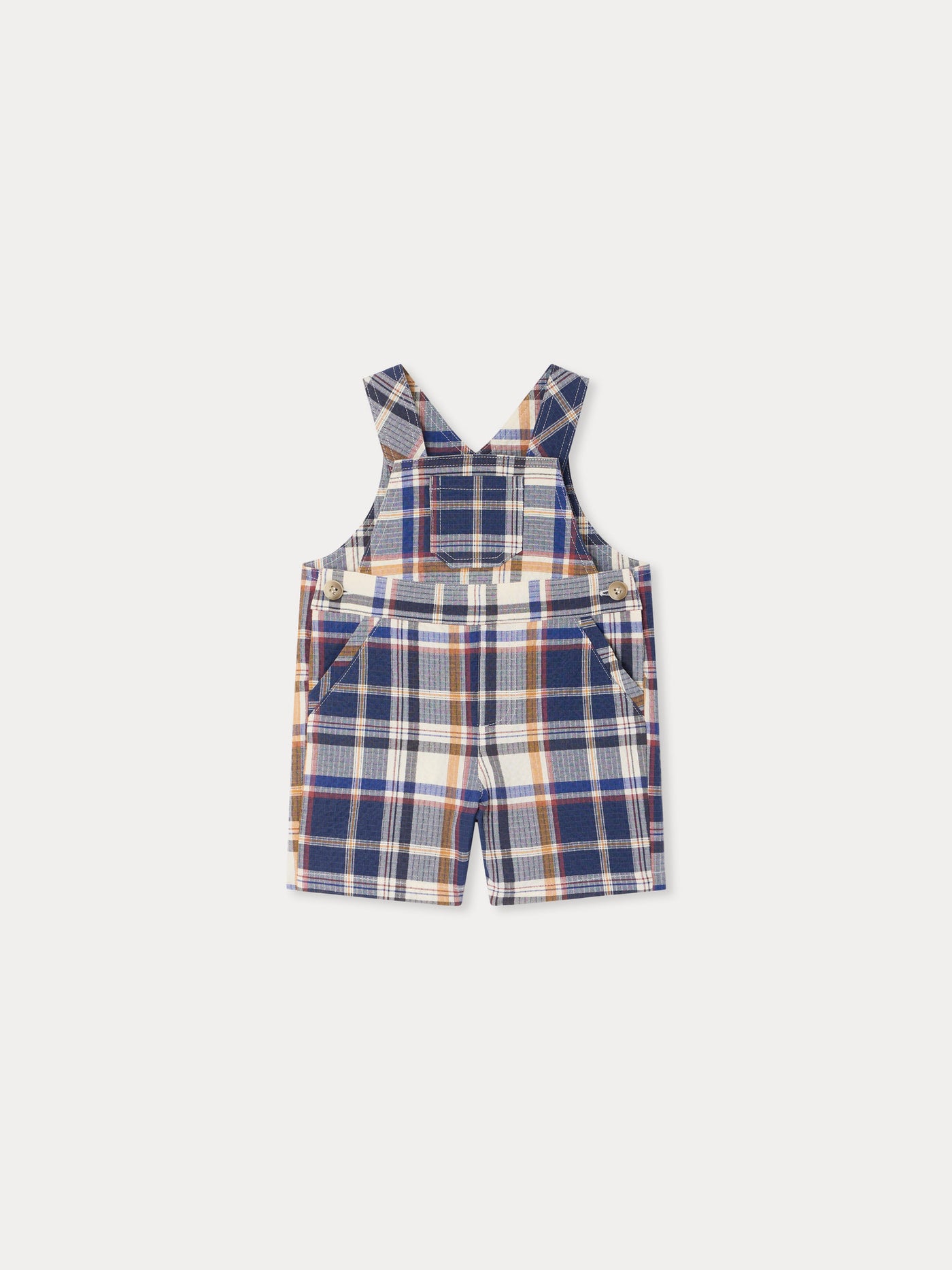 Farell checked dungarees in organic cotton