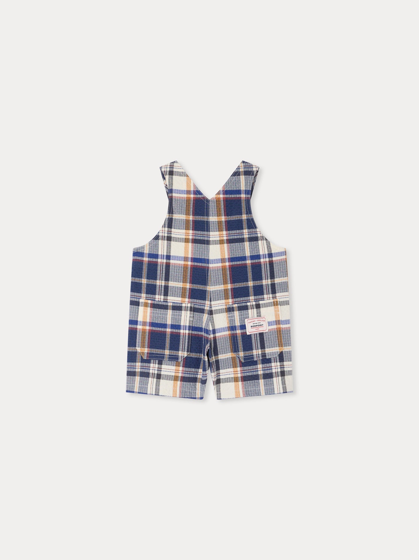 Farell checked dungarees in organic cotton