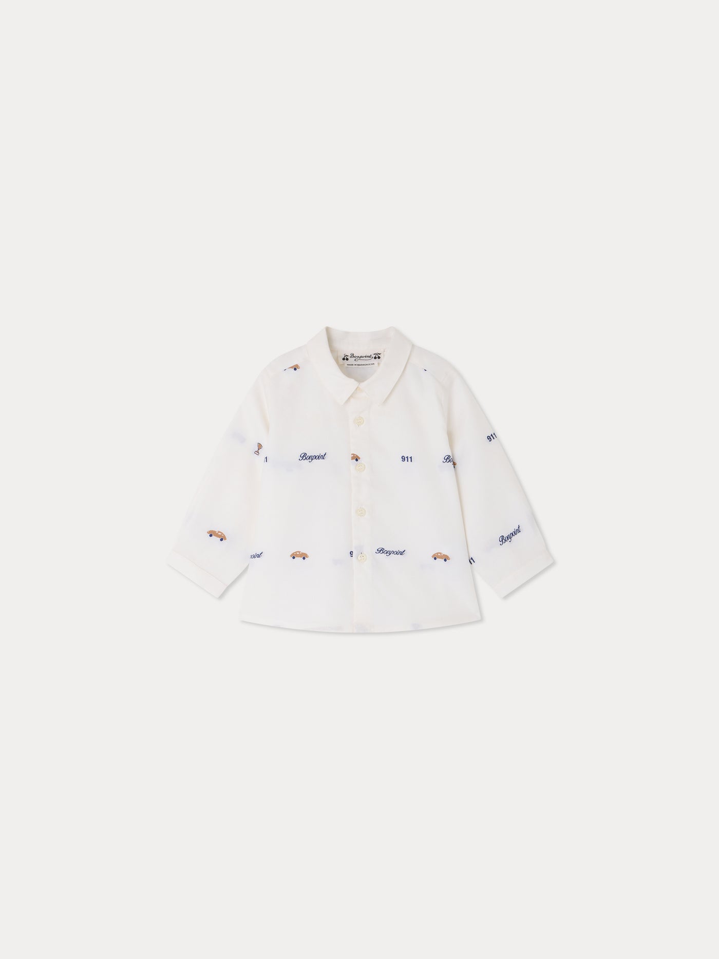 Bonpoint x Porsche Malo shirt in light organic cotton jacquard