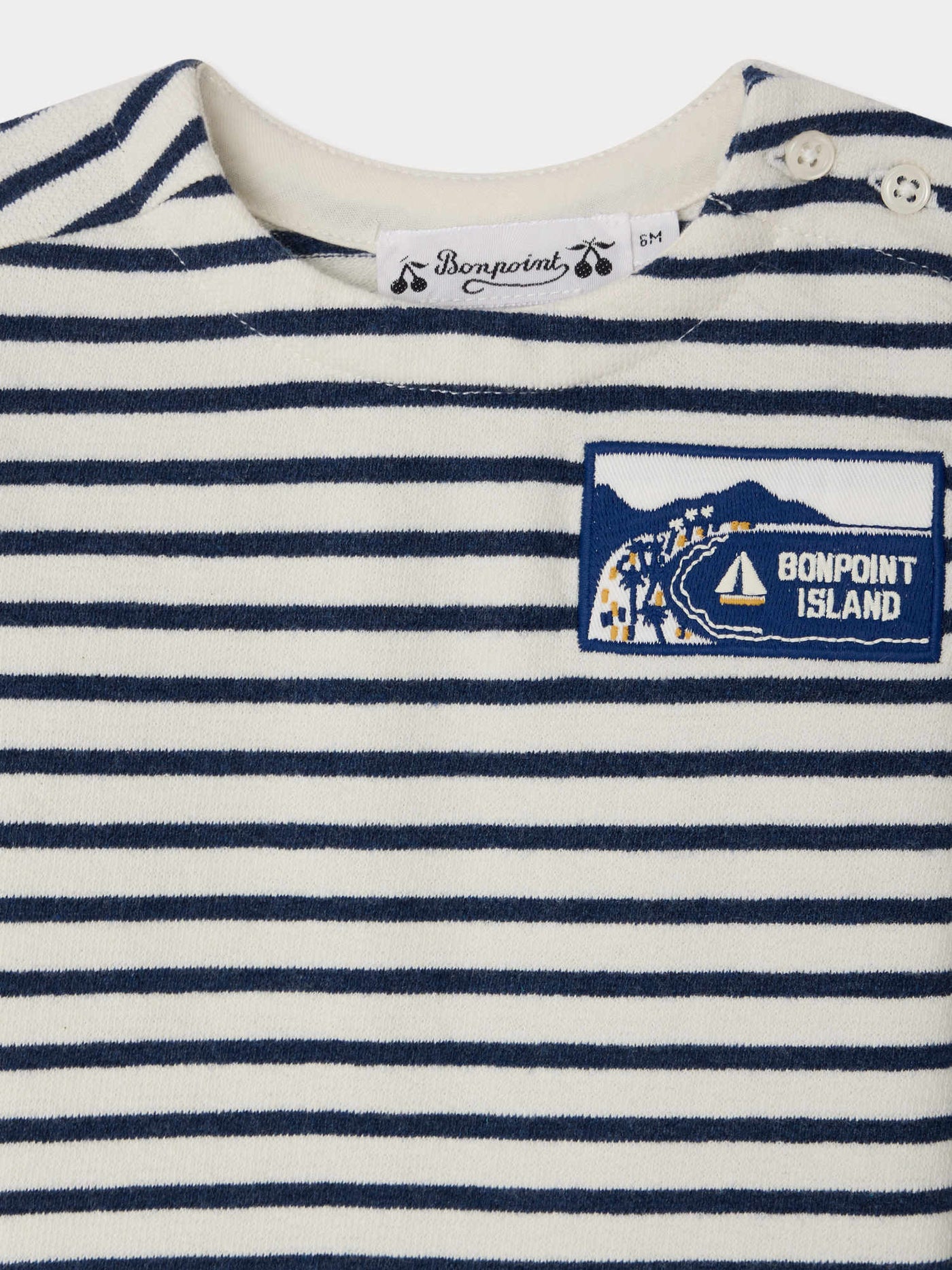 Tourbillon striped boat-neck T-shirt