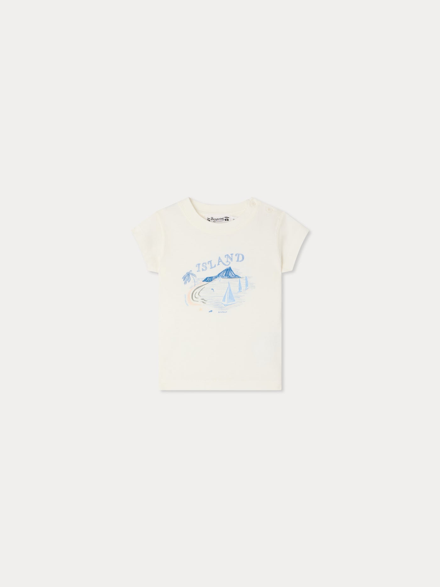 Tom island print t-shirt in organic cotton