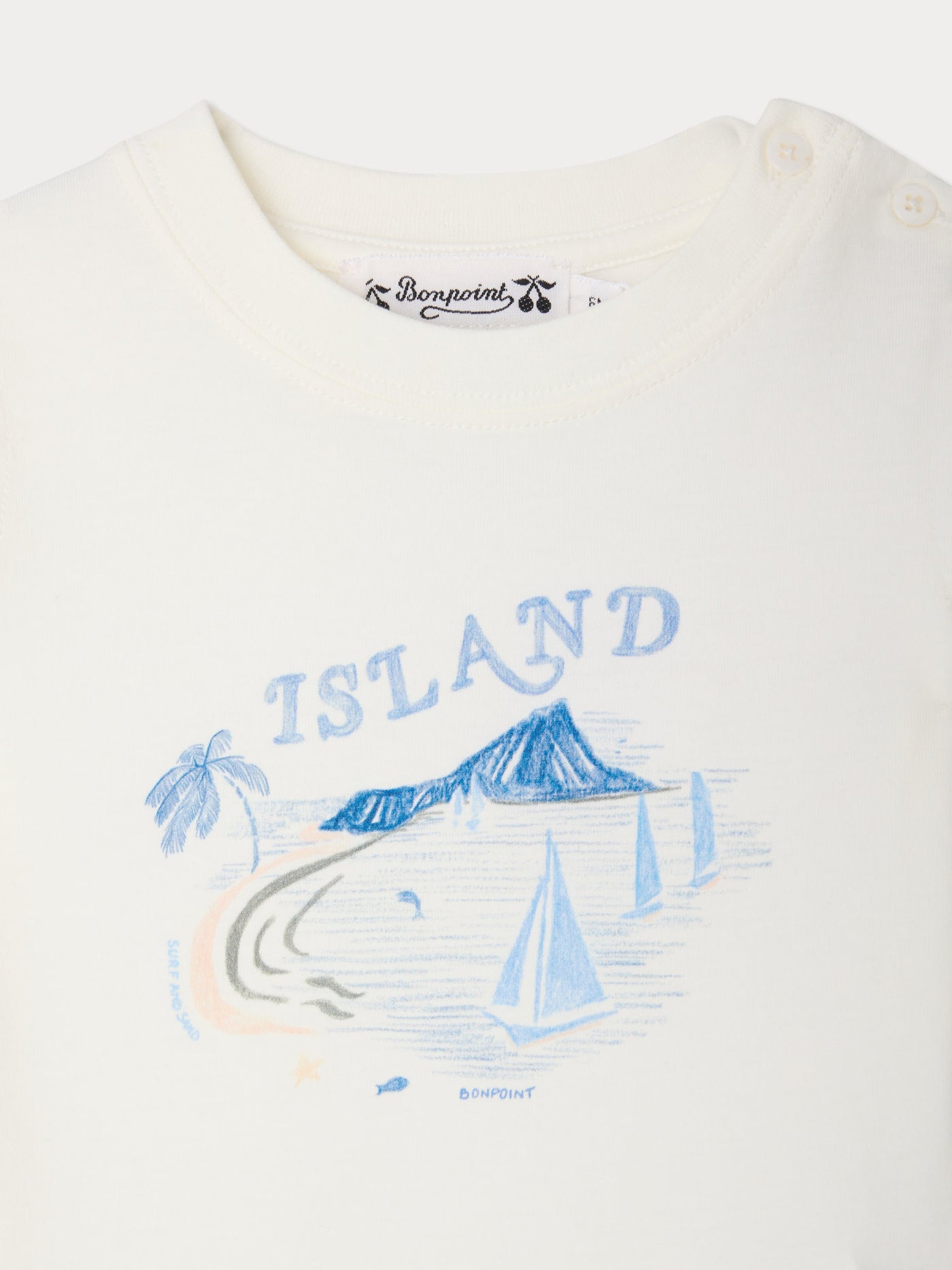 Tom island print t-shirt in organic cotton