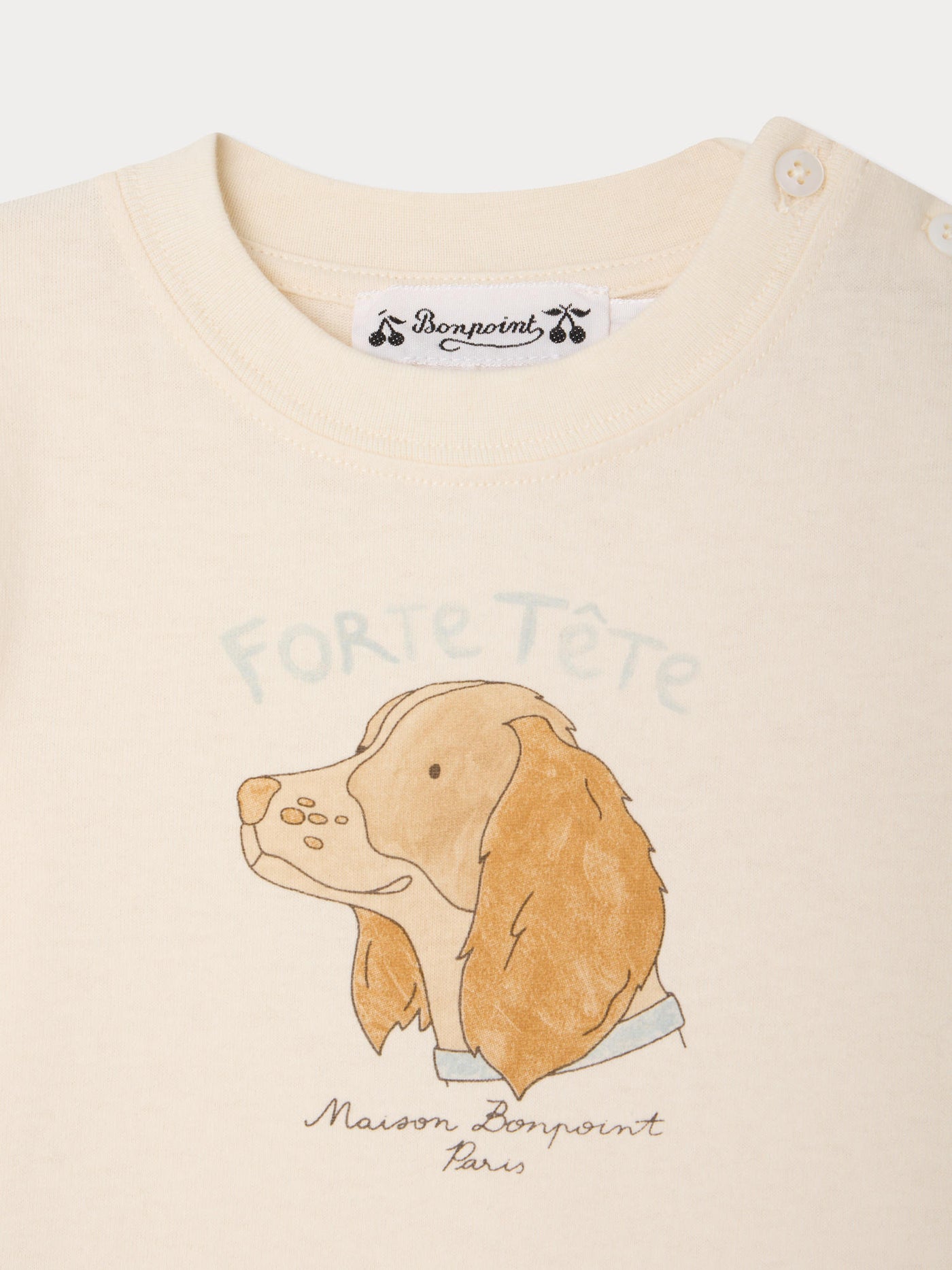 Tom printed forte-tête t-shirt in organic cotton