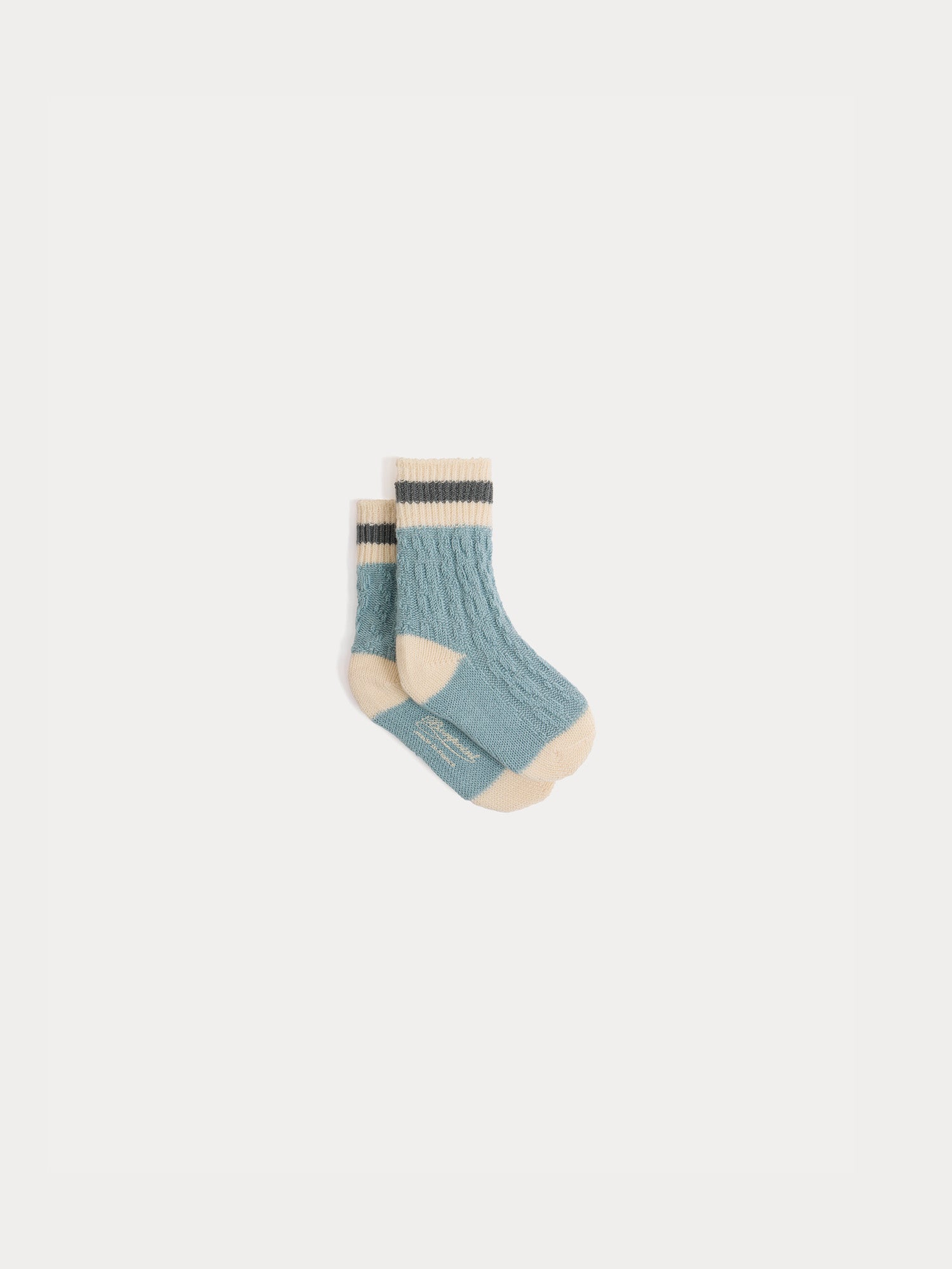 Leandre hand-embroidered set in organic cotton and cashmere • Bonpoint