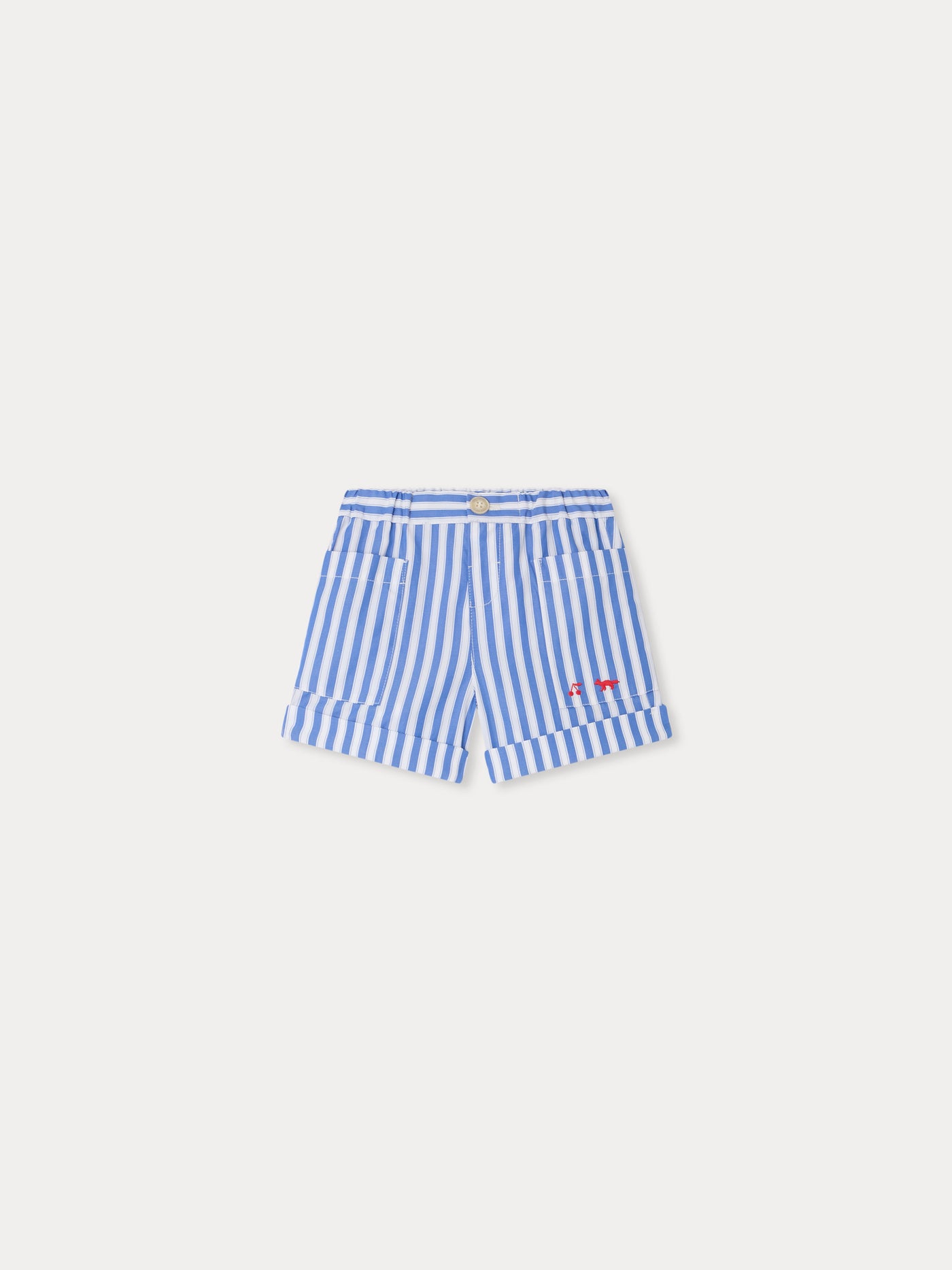 Bonpoint x Maison Kitsuné Nateo embroidered shorts in organic cotton