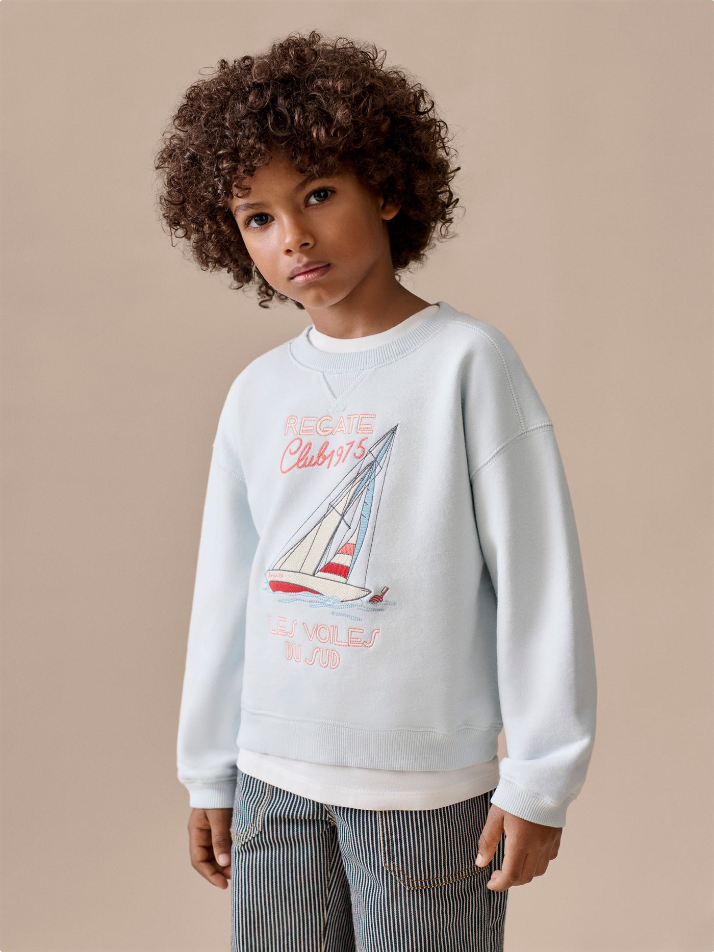 Erol embroidered regatta sweatshirt in organic cotton