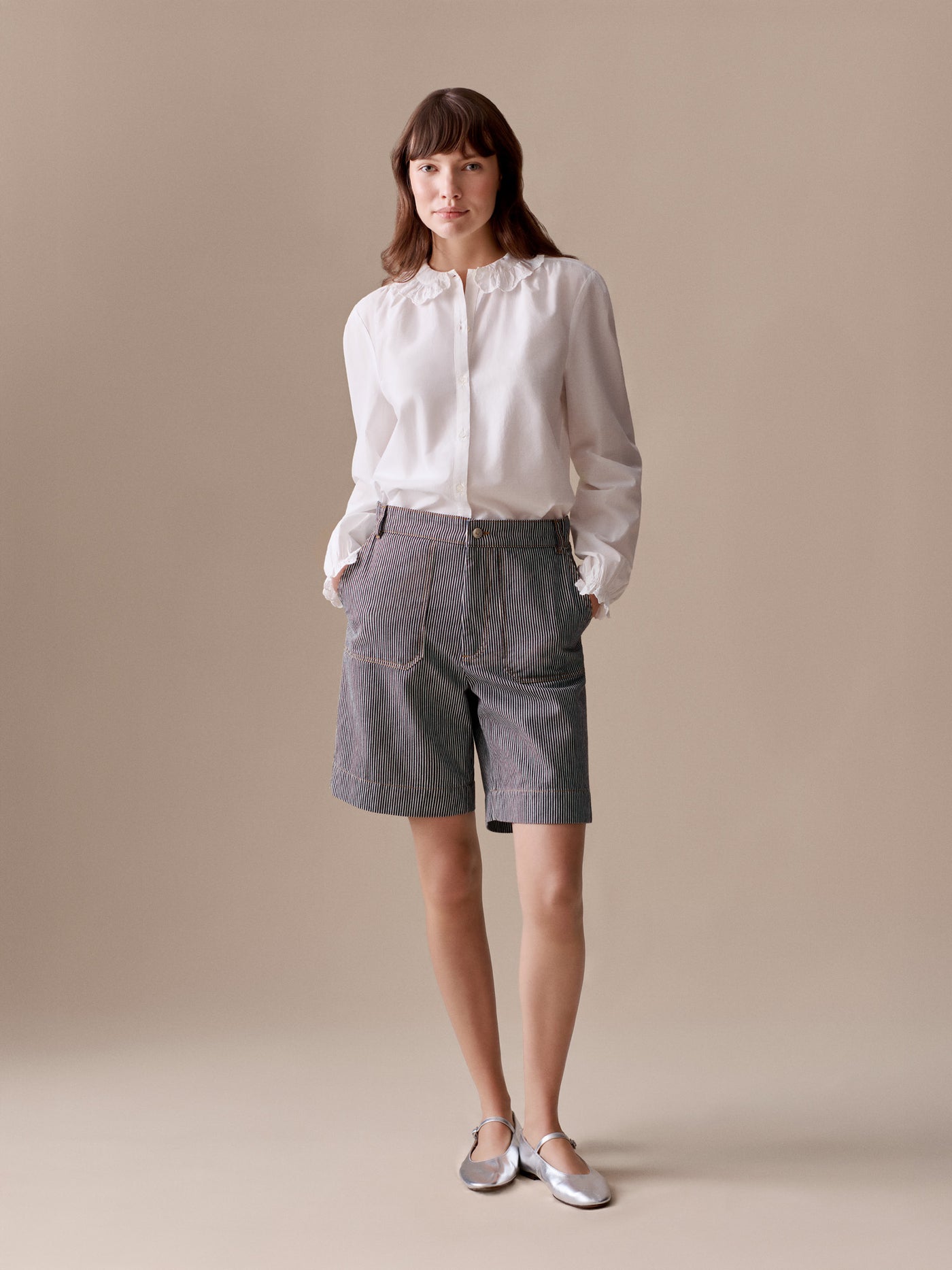 Luanda blouse in organic cotton poplin