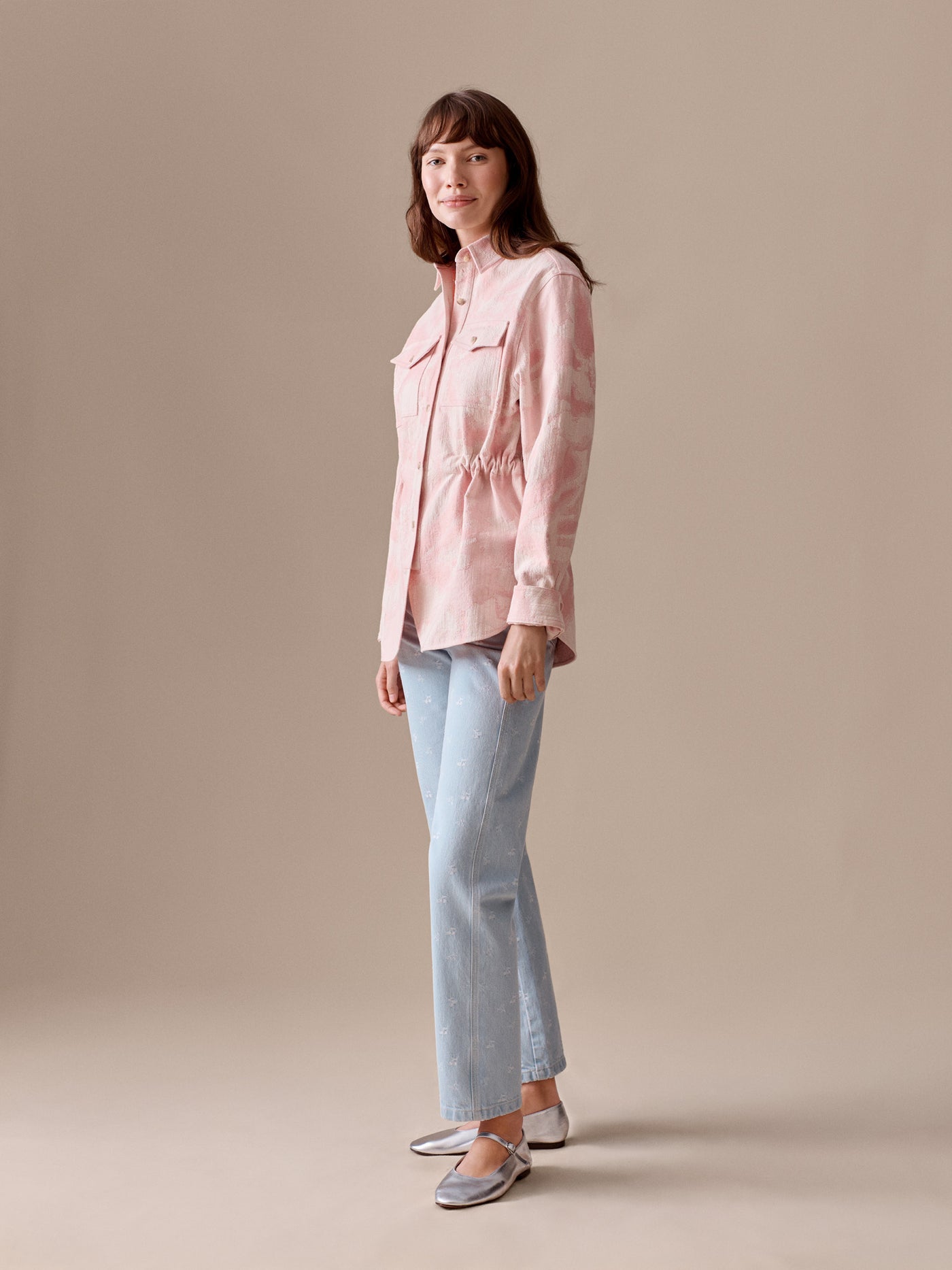 Lesley silver ballerinas flats