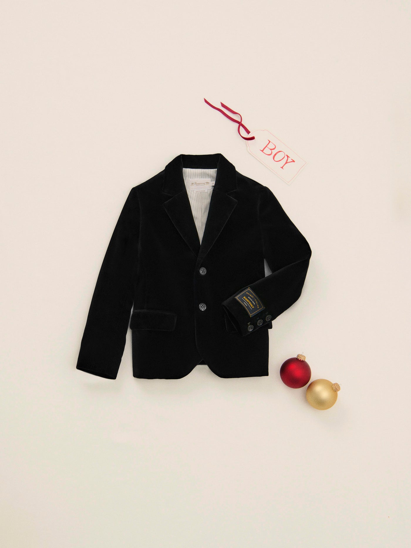Teo smooth velvet jacket in organic cotton