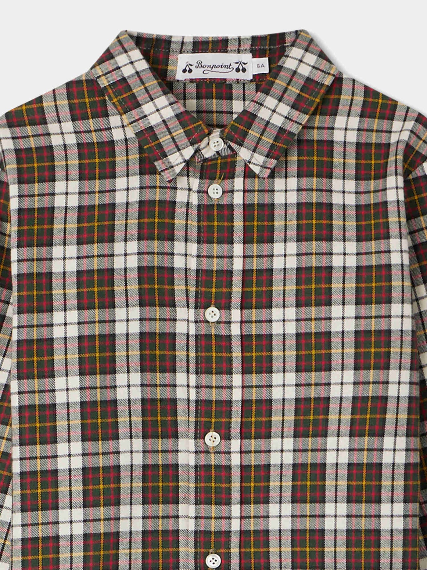 Daho shirt with green checkers