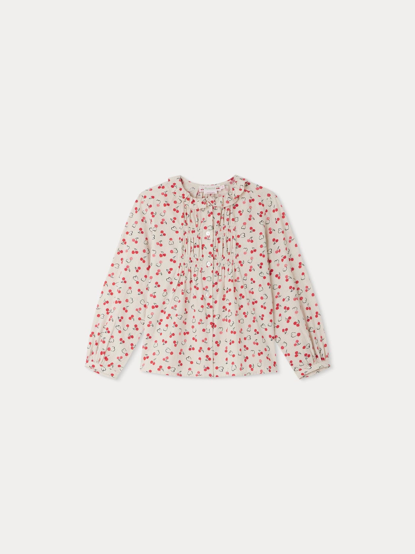 Gentille blouse with red cherry print