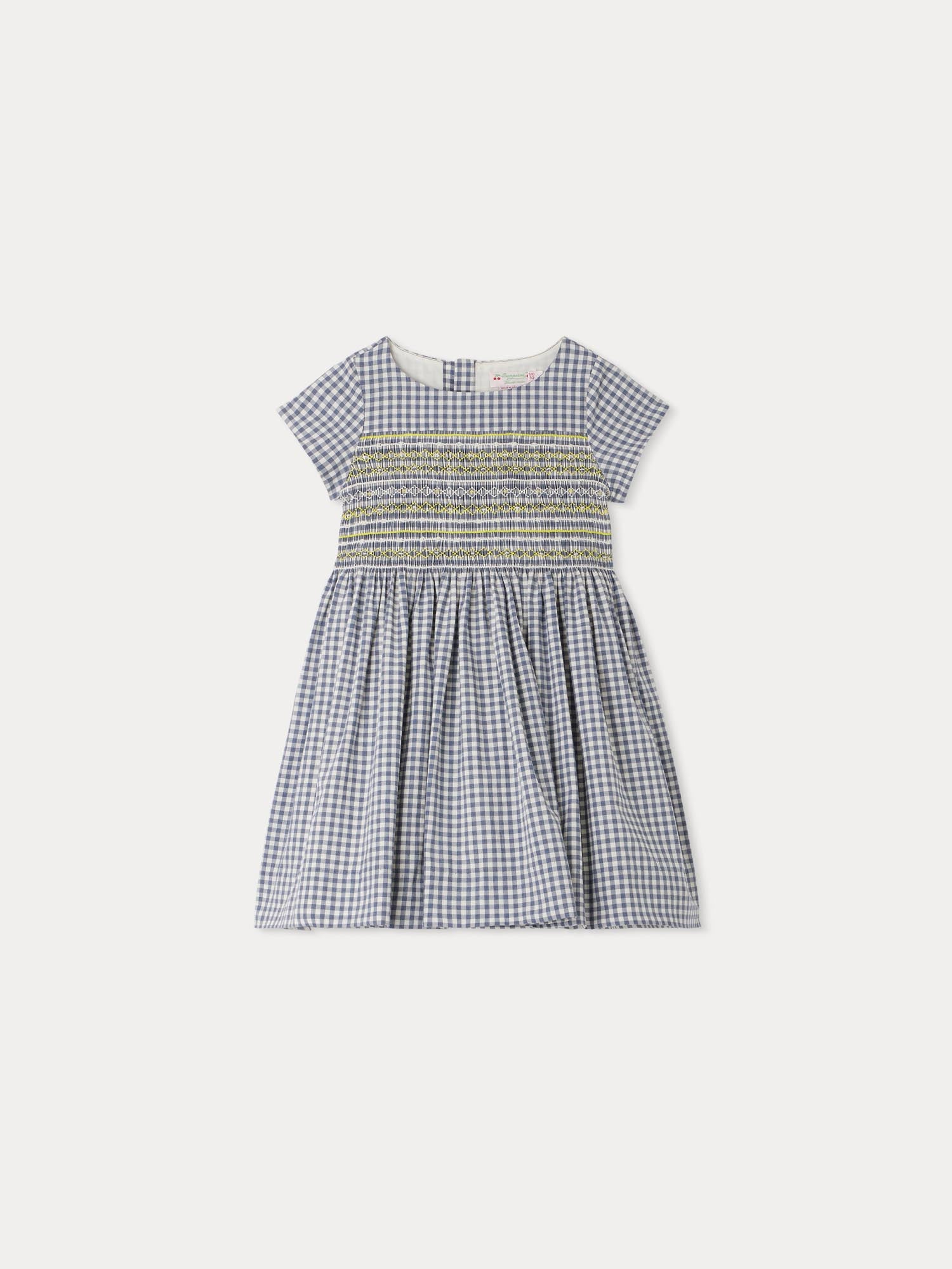 Duchesse smocked checkered dress • Bonpoint