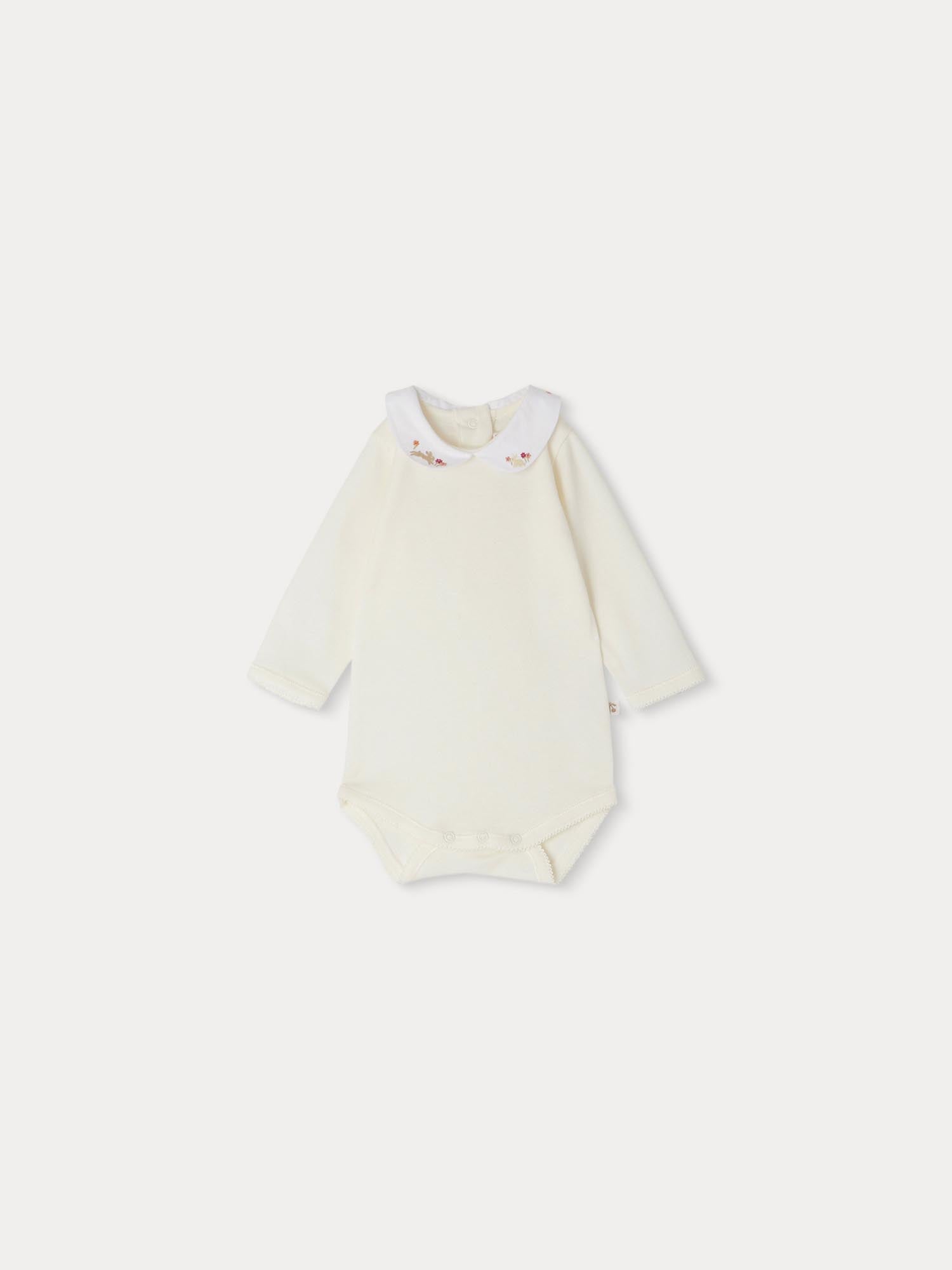 $170 online Bonpoint soft cotton knit stretch bodysuit 6 m