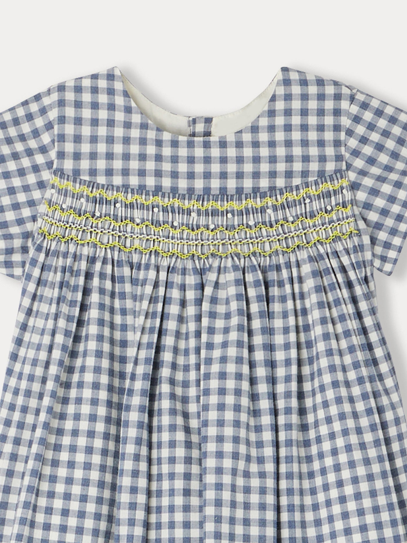 Maruska smocked checkered dress