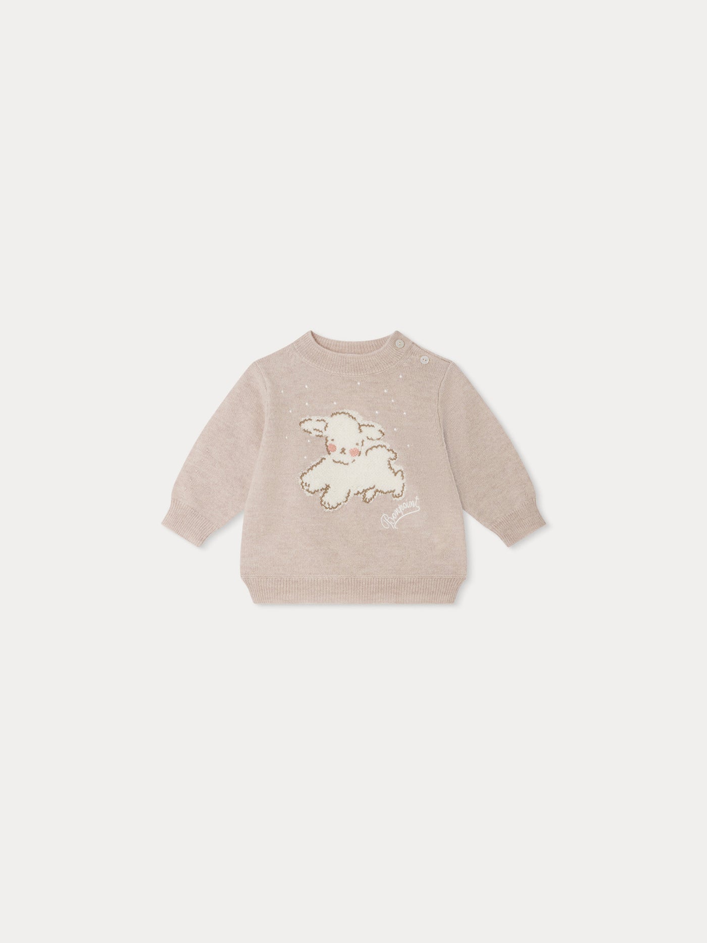 Almire mottled beige wool sweater