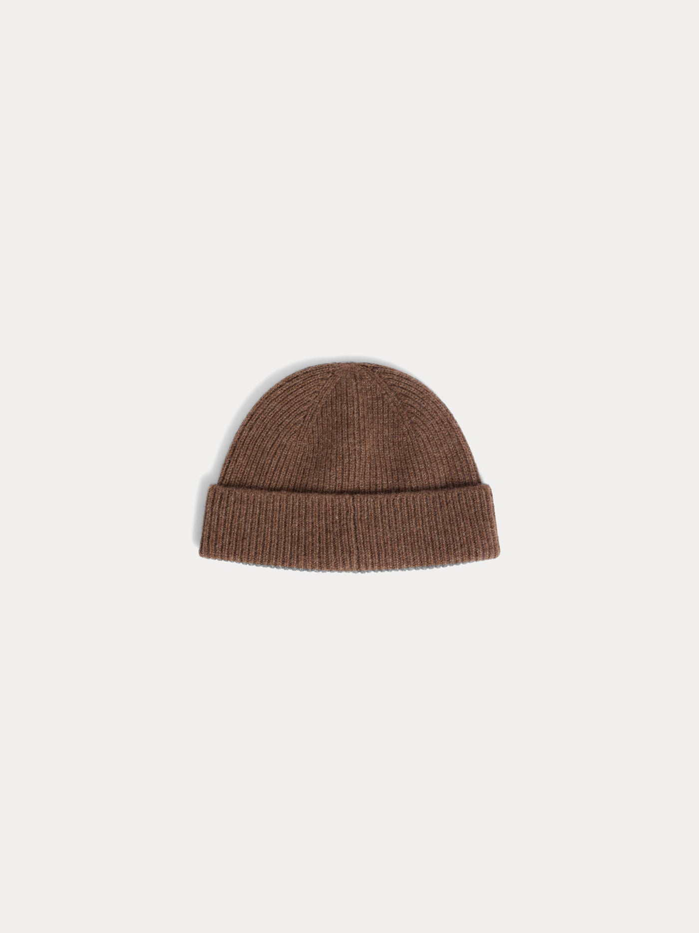 Benny Cuffed Beanie in Coffee Cashmere