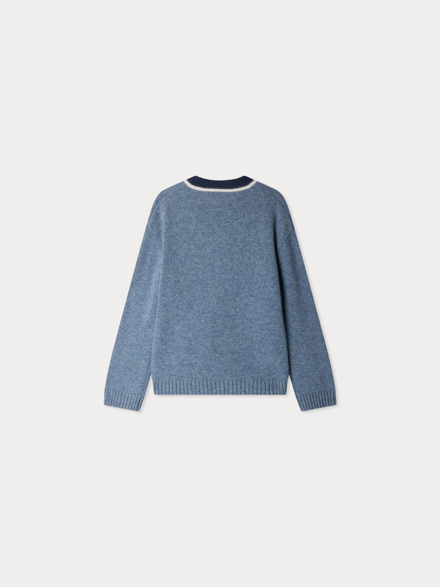 Garfield Blue Cashmere V-Neck Cardigan