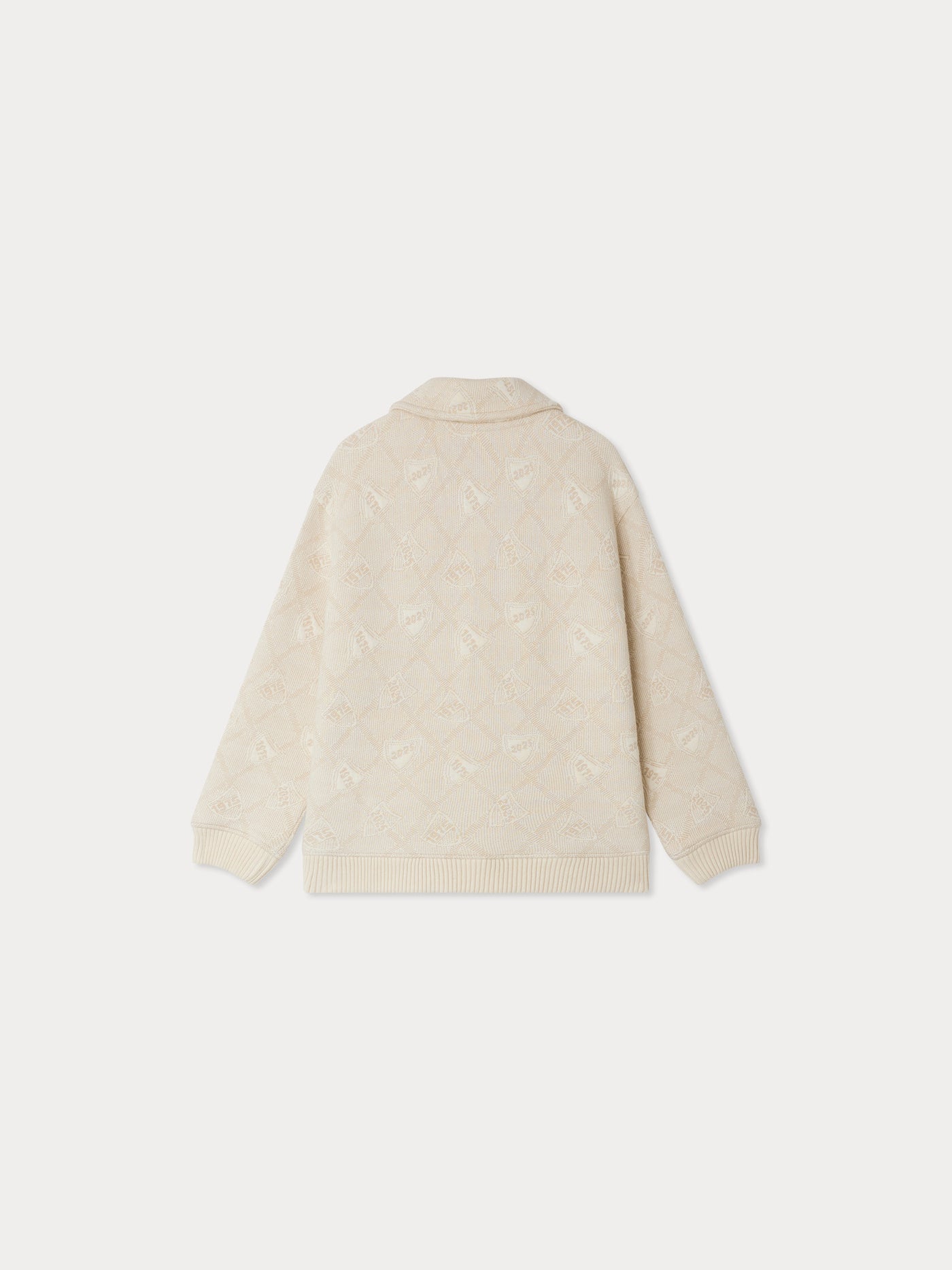 Emeric quilted jacket with jacquard pattern in organic cotton