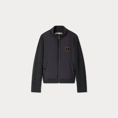Jarod fancy knit vest and down jacket