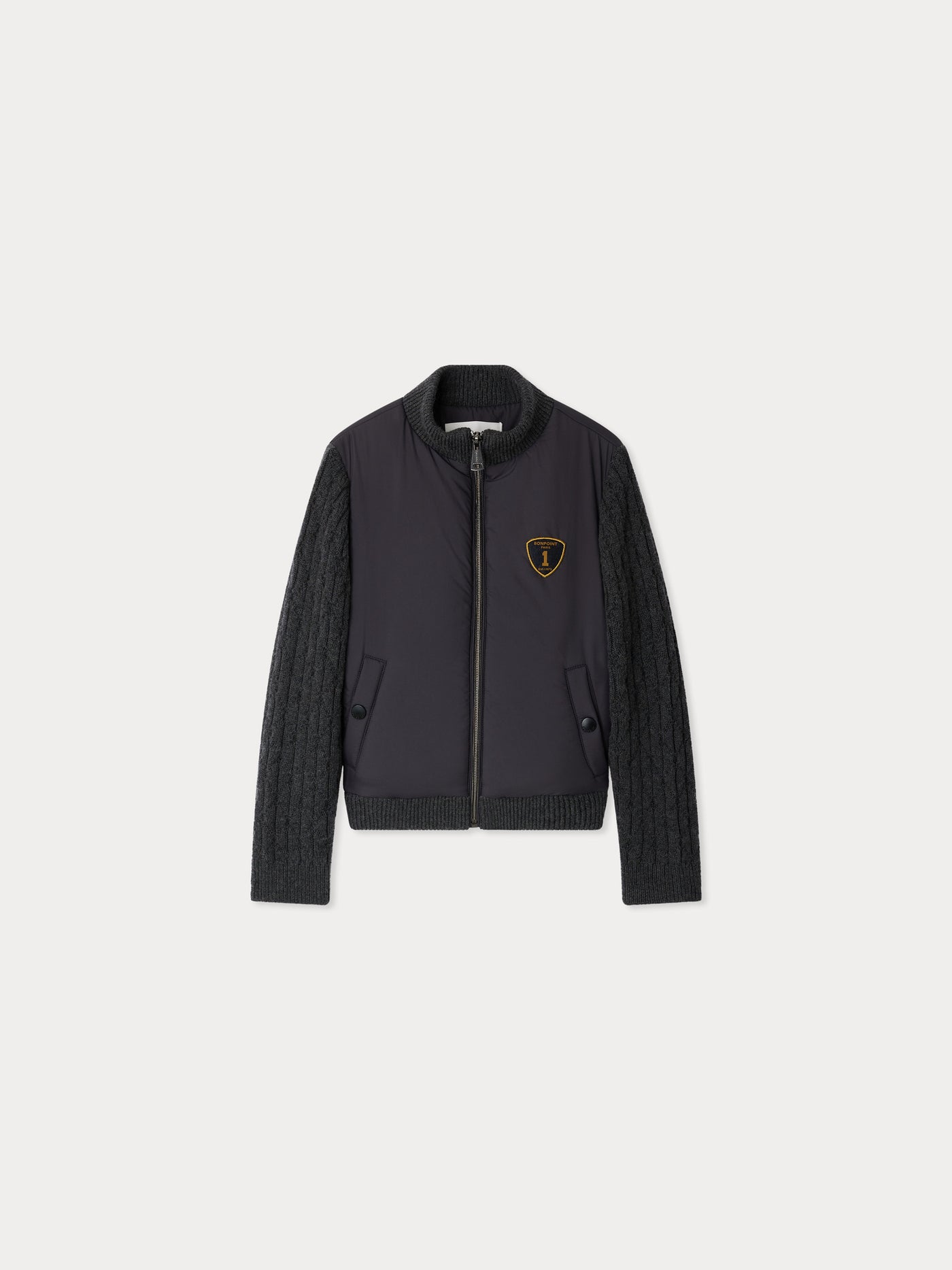 Jarod fancy knit vest and down jacket