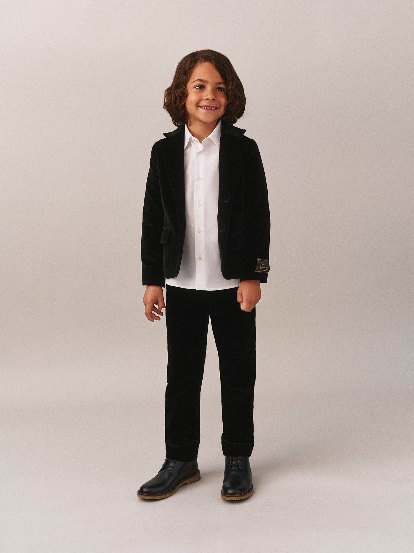 Timote smooth velvet pants in organic cotton