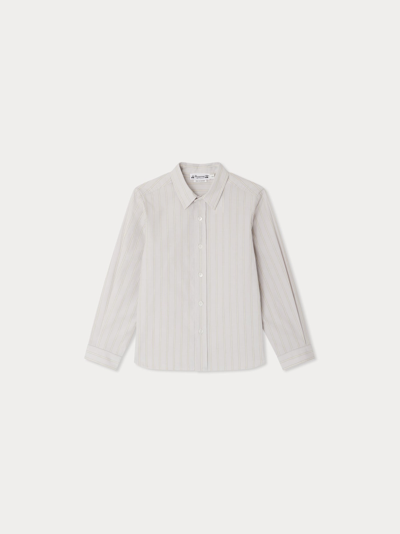 Tangui shirt with pointed collar and striped poplin