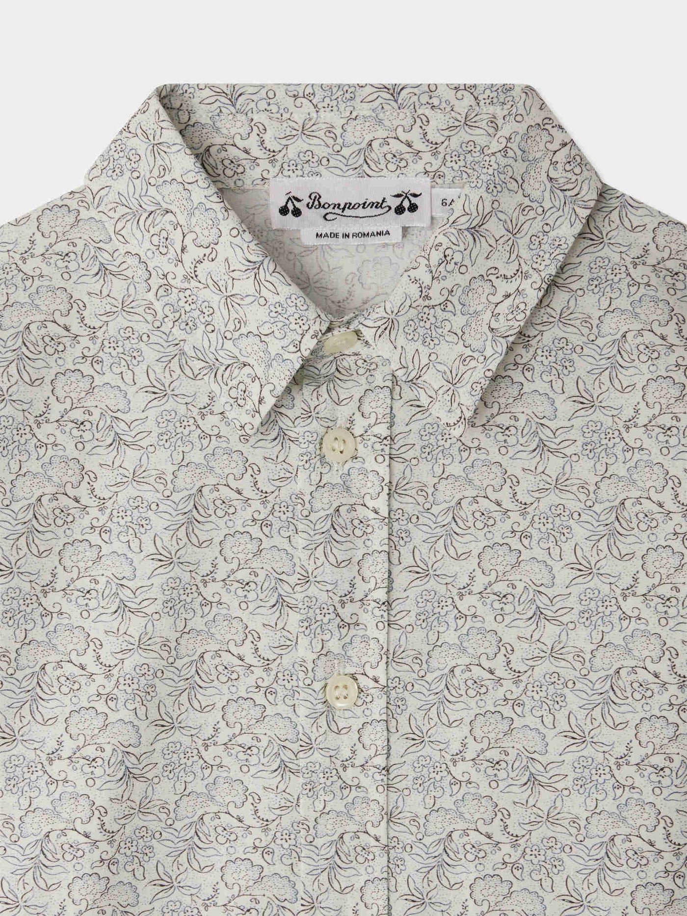 Daho printed shirt in organic cotton poplin