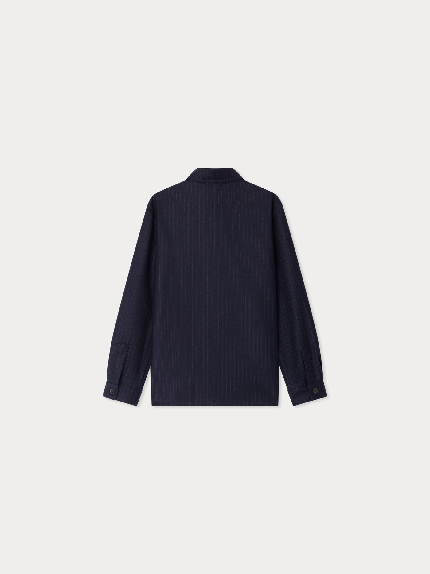 Gustave navy wool shirt