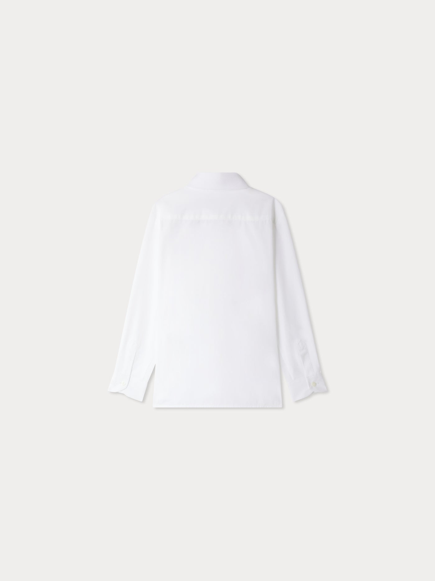 Aristotle shirt with pique collar and cuffs in cotton poplin