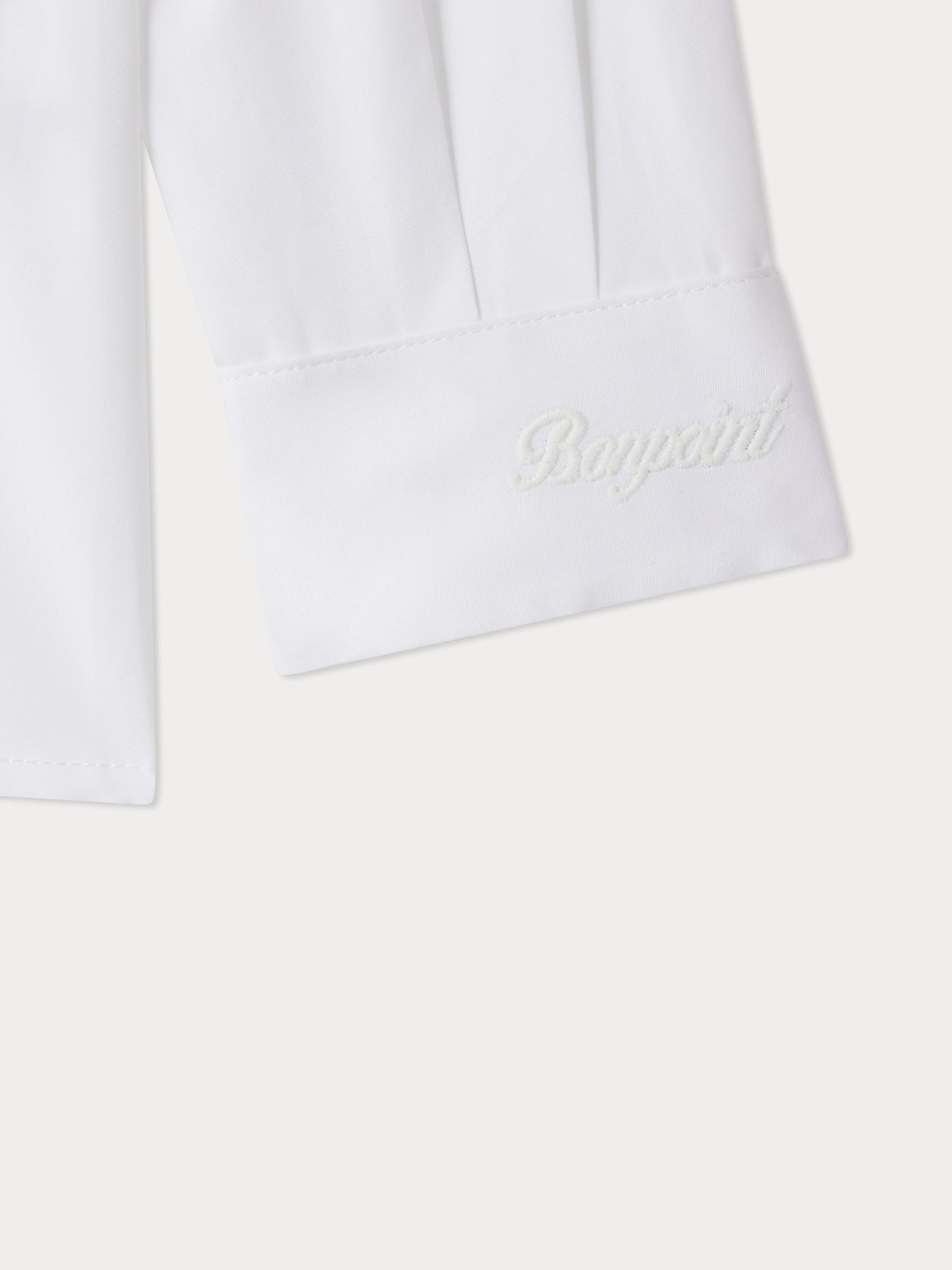 Aristotle shirt with pique collar and cuffs in cotton poplin