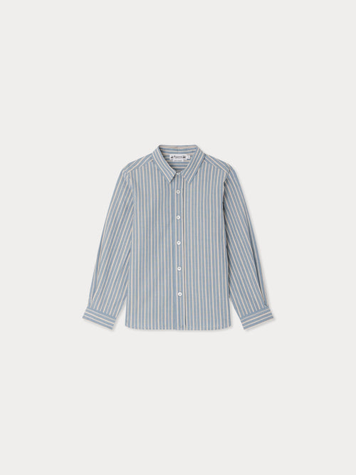 Tangui shirt with Bonpoint crest in poplin