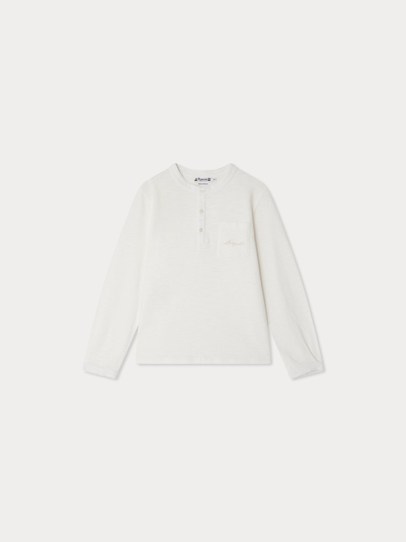 Jartiste T-shirt with pocket and embroidery in white organic cotton