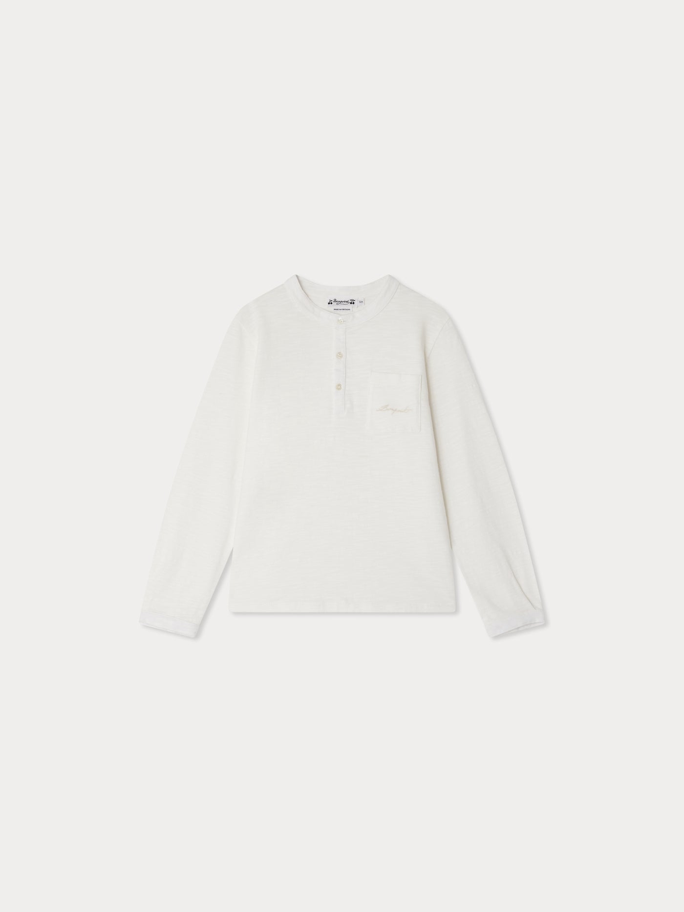 Jartiste T-shirt with pocket and embroidery in white organic cotton