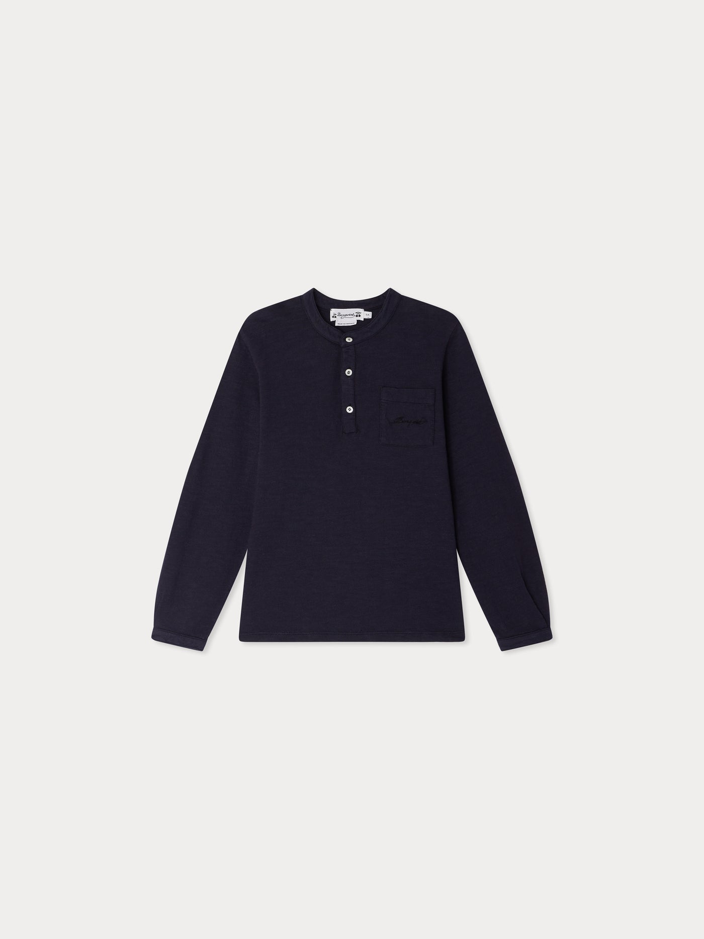 Jartiste T-shirt with pocket and embroidery in blue organic cotton
