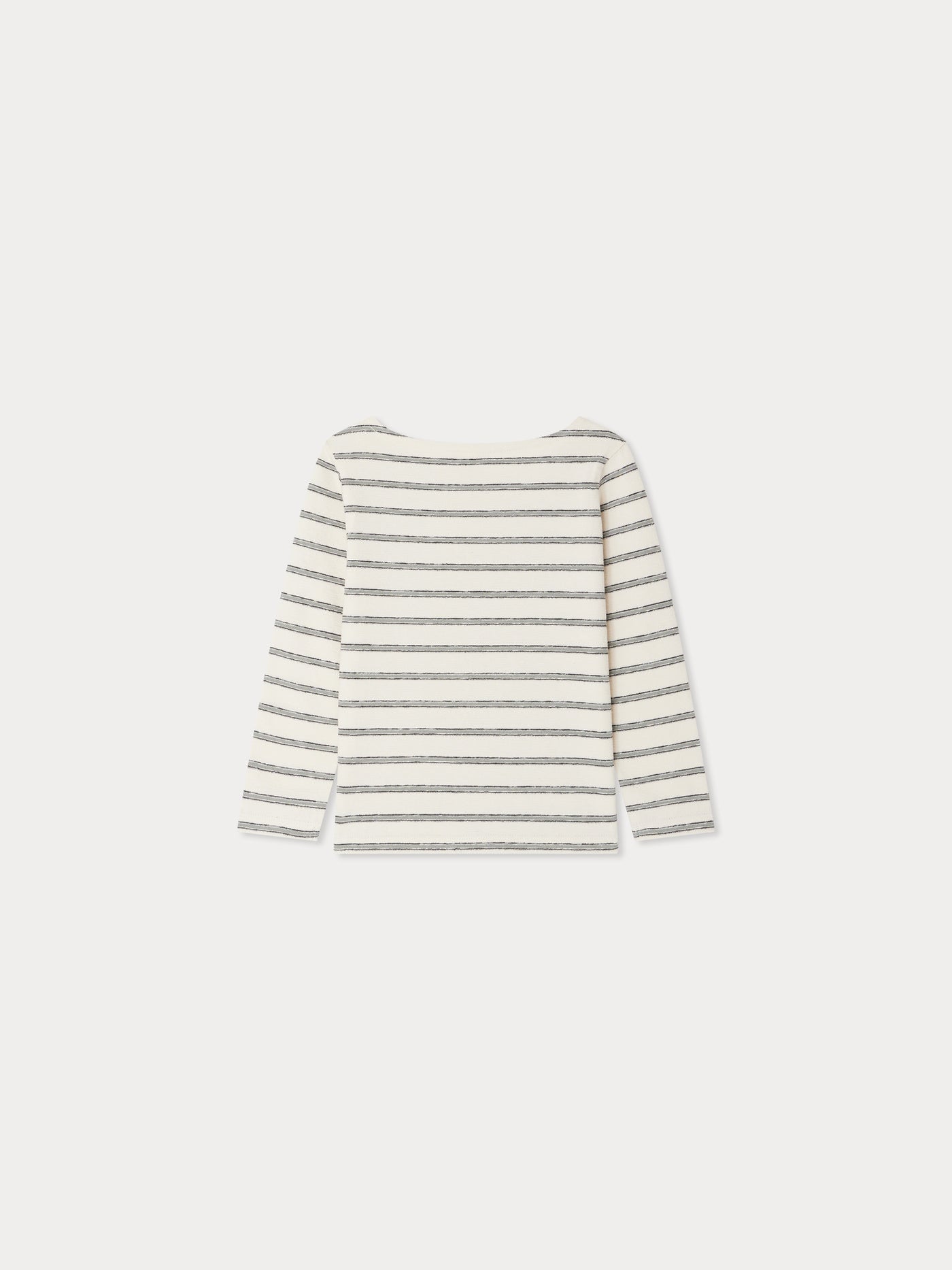 Baudelaire striped t-shirt with guitar embroidery in organic cotton