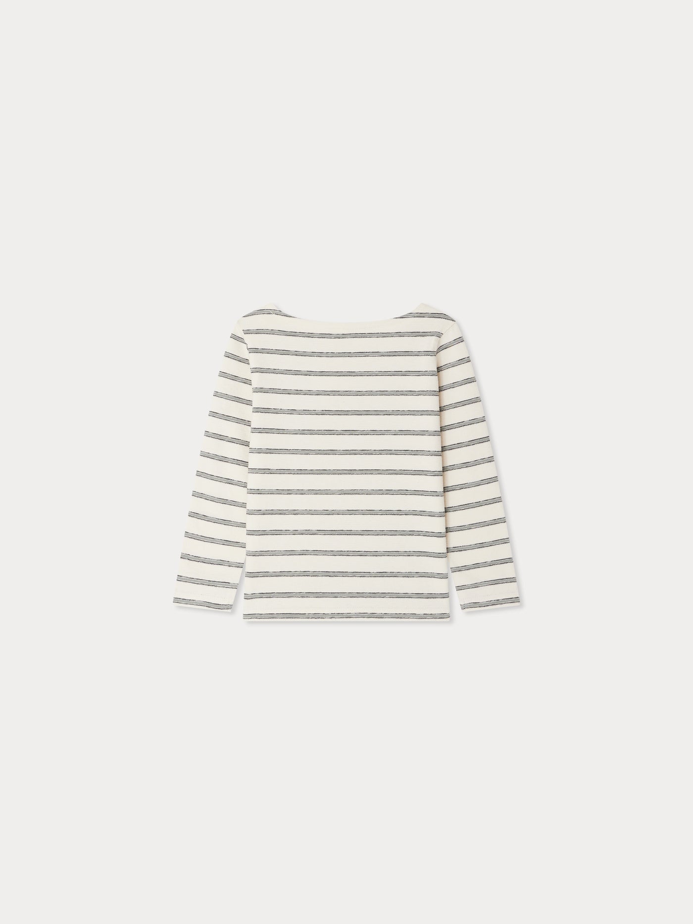Baudelaire striped t-shirt with guitar embroidery in organic cotton