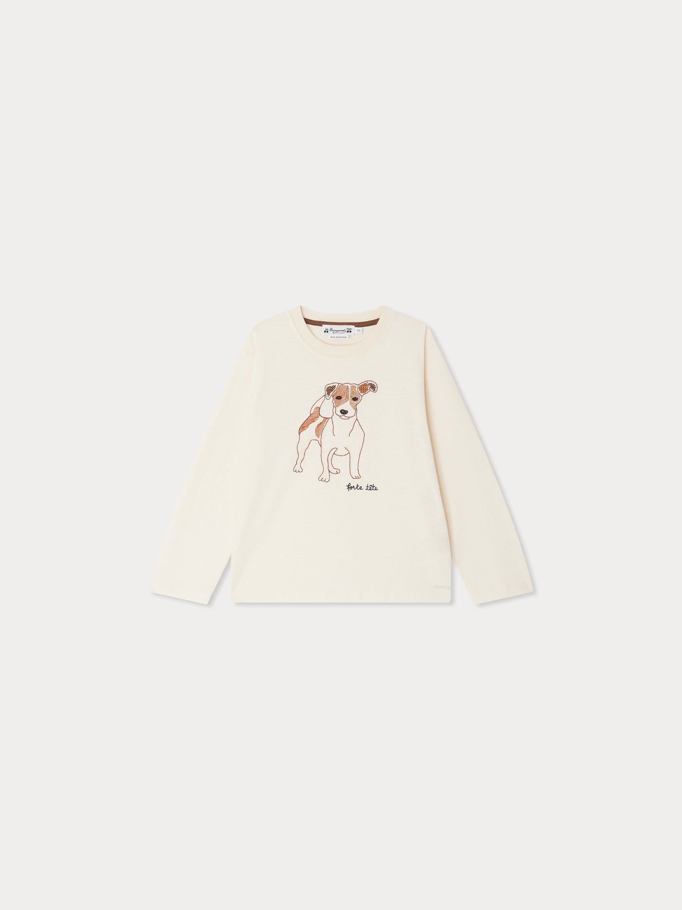 Tadda t-shirt with dog print in organic cotton