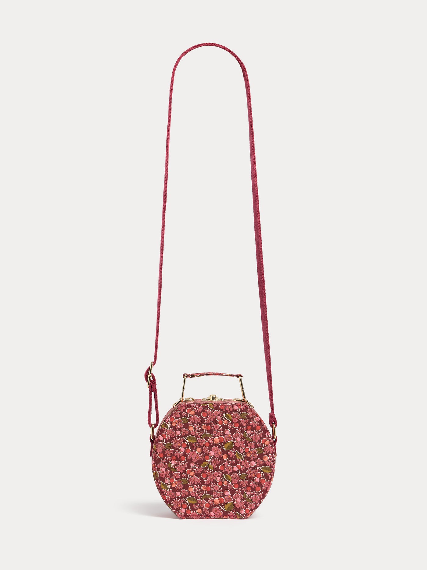Jadore suitcase bag in Liberty fabric in red organic cotton