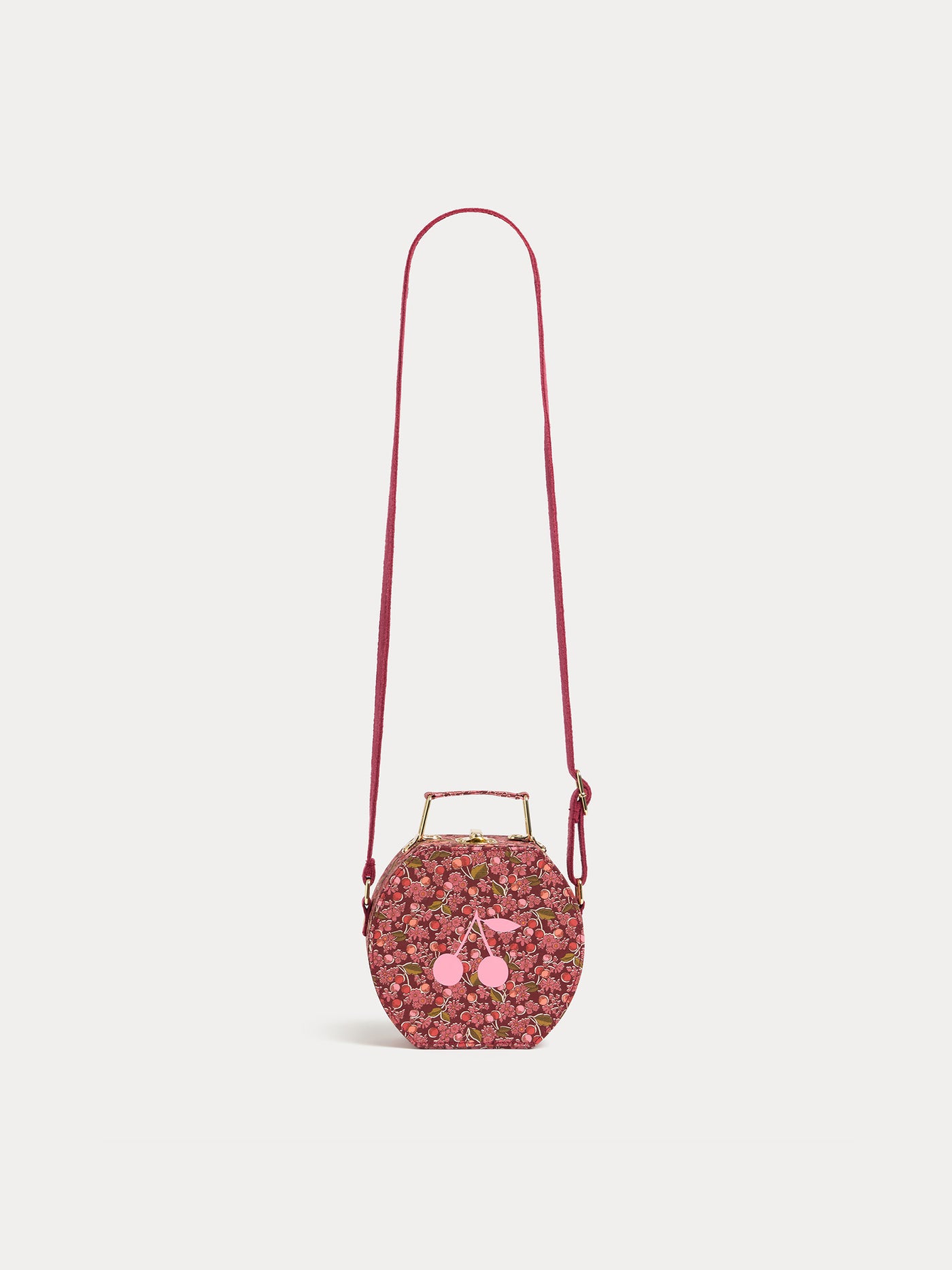 Jadore suitcase bag in Liberty fabric in red organic cotton