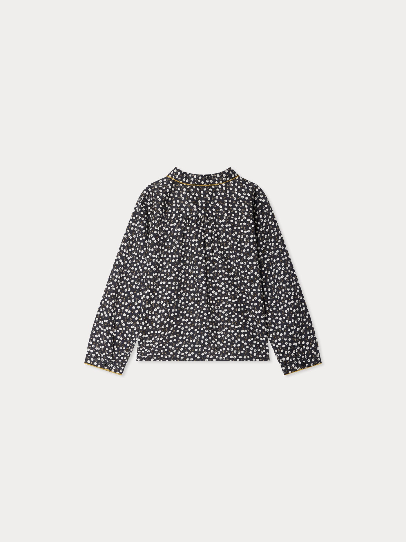 Hyacinth blouse with cherry print in organic cotton