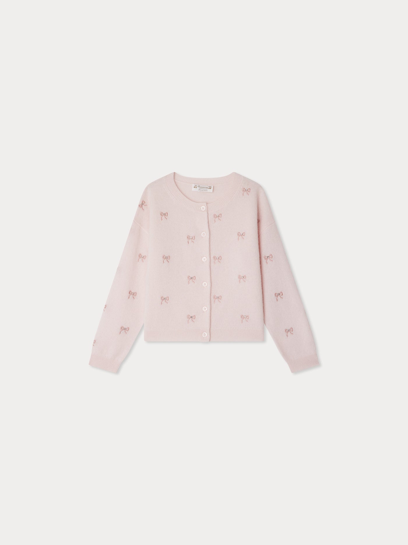 Jabara cashmere cardigan with rhinestone embroidery