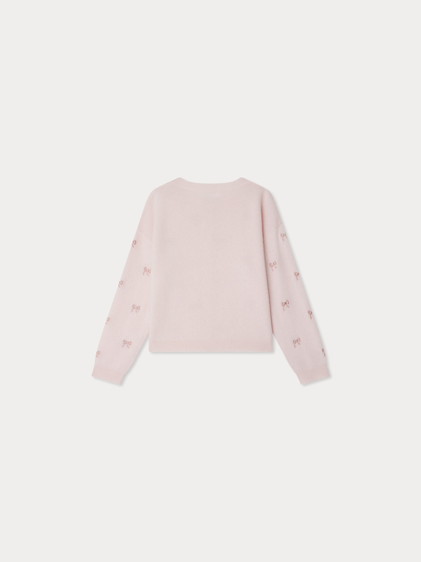 Jabara cashmere cardigan with rhinestone embroidery