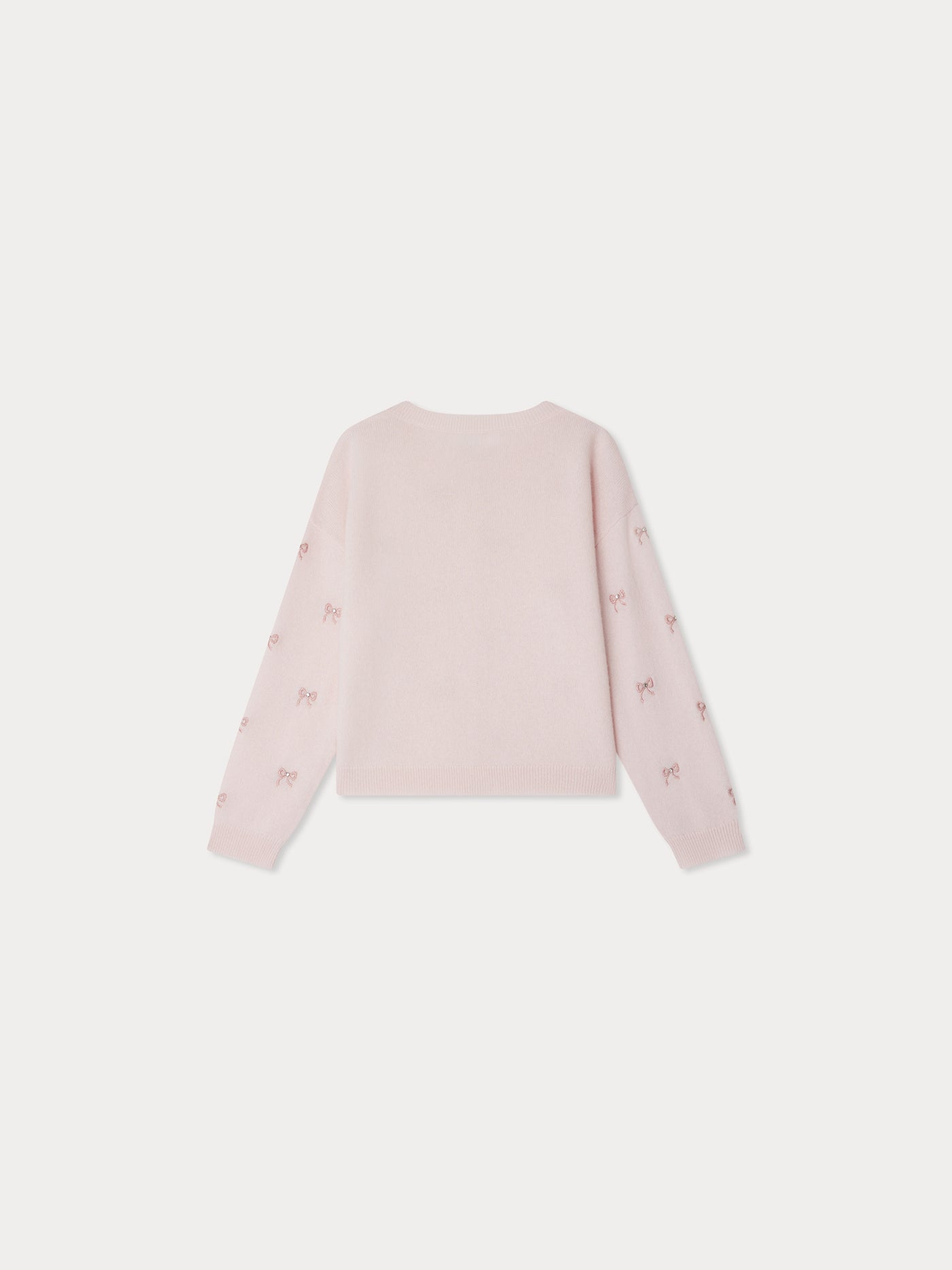 Jabara cashmere cardigan with rhinestone embroidery