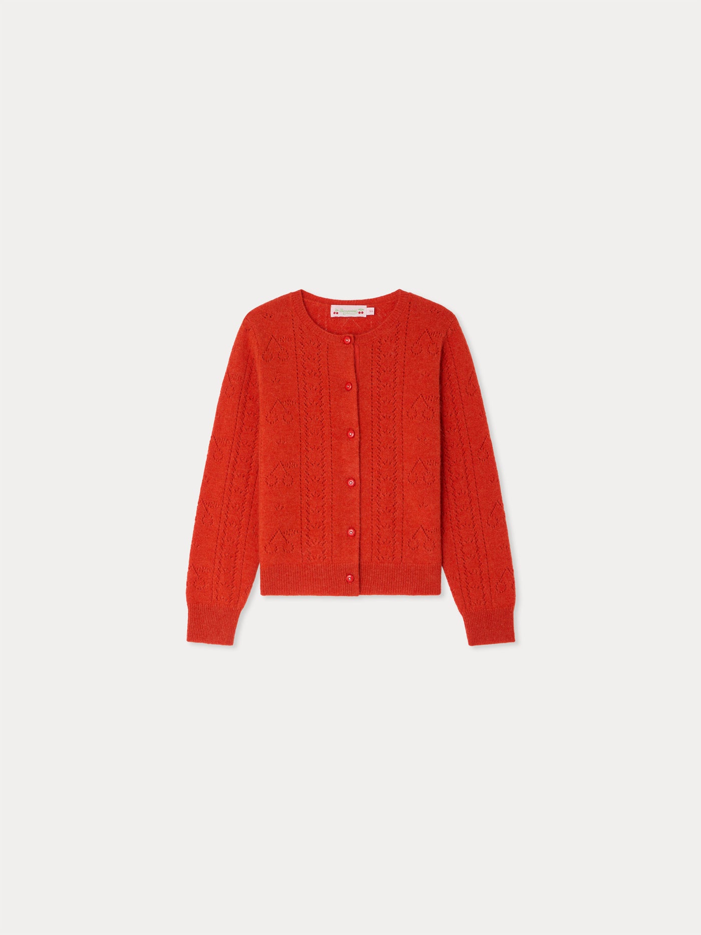 Josiane cashmere cardigan with fancy stitch