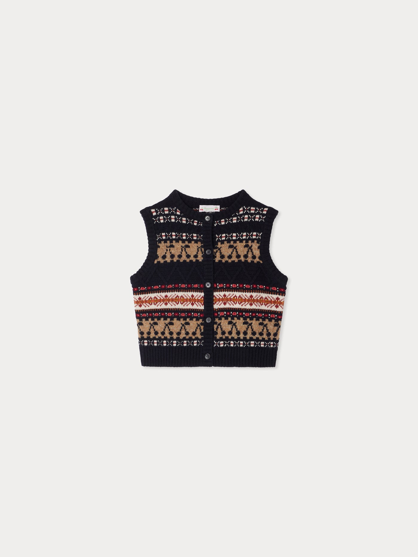 Janou sleeveless wool cardigan